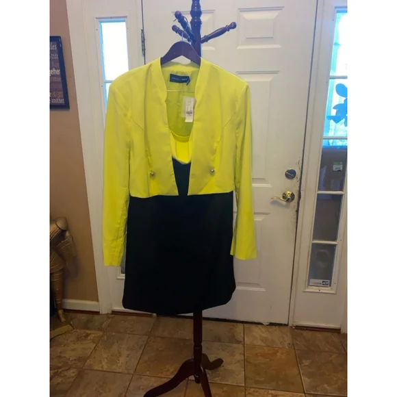 Women's Gabrielle Union Yellow & Black Dress XX-Large - Picture 1 of 9